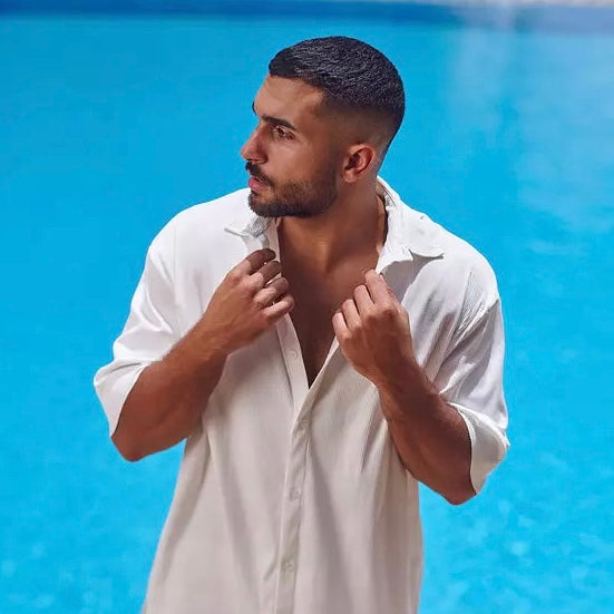 White Pleated Shirt