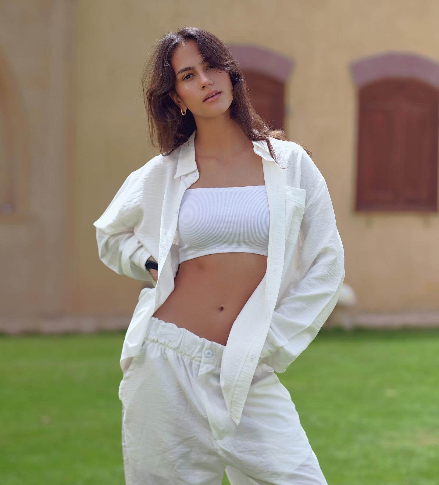 Cream White Linen Pants