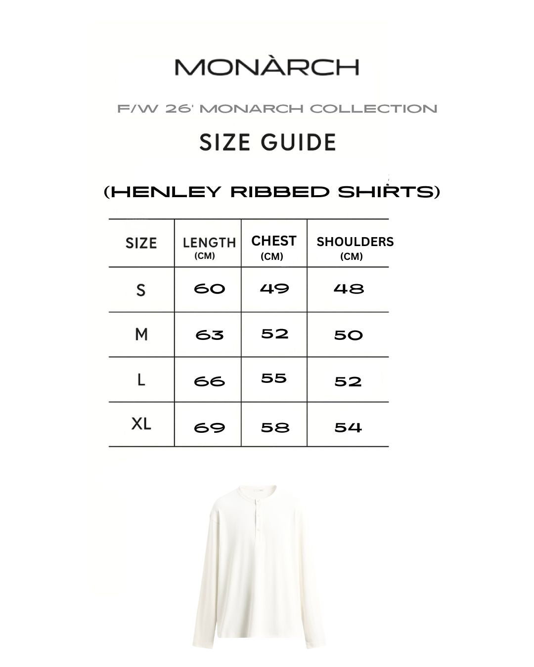 White Henley Ribbed Shirt