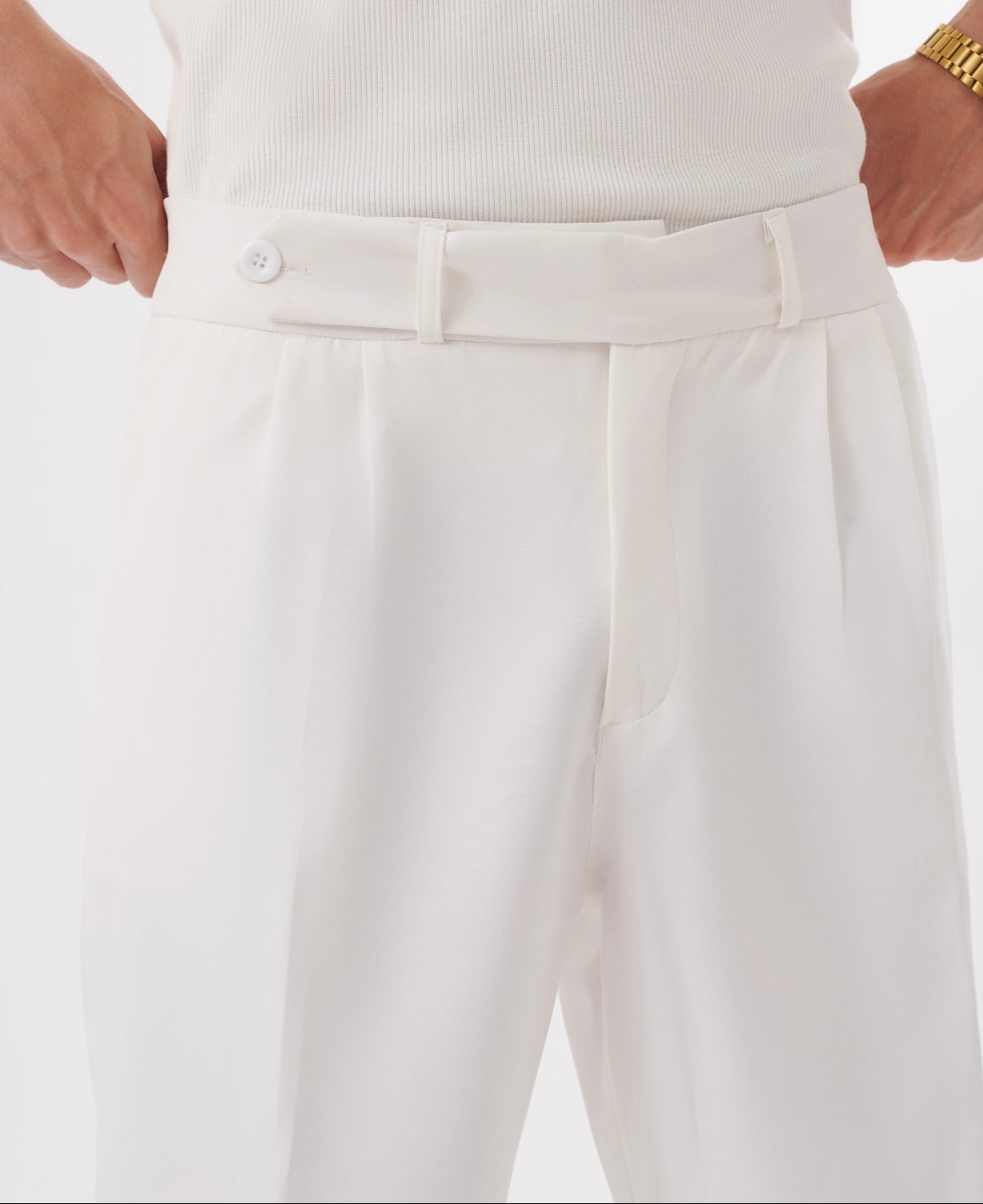 White Tailored Shorts