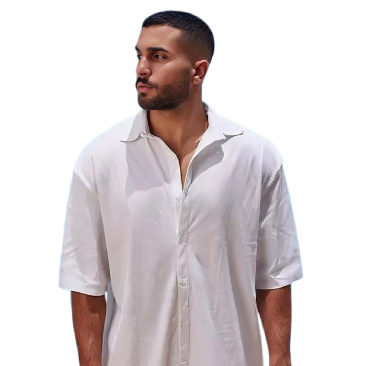 White Pleated Shirt
