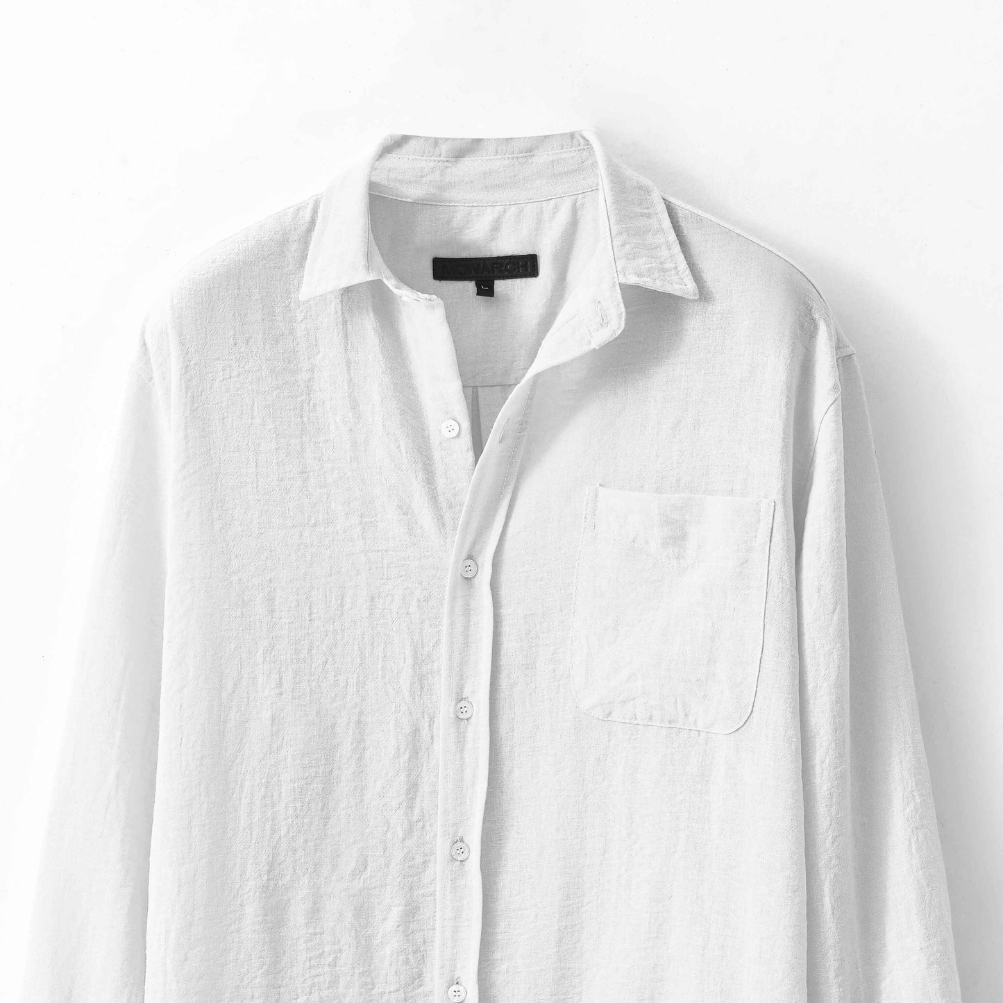 Cream White Linen Shirt