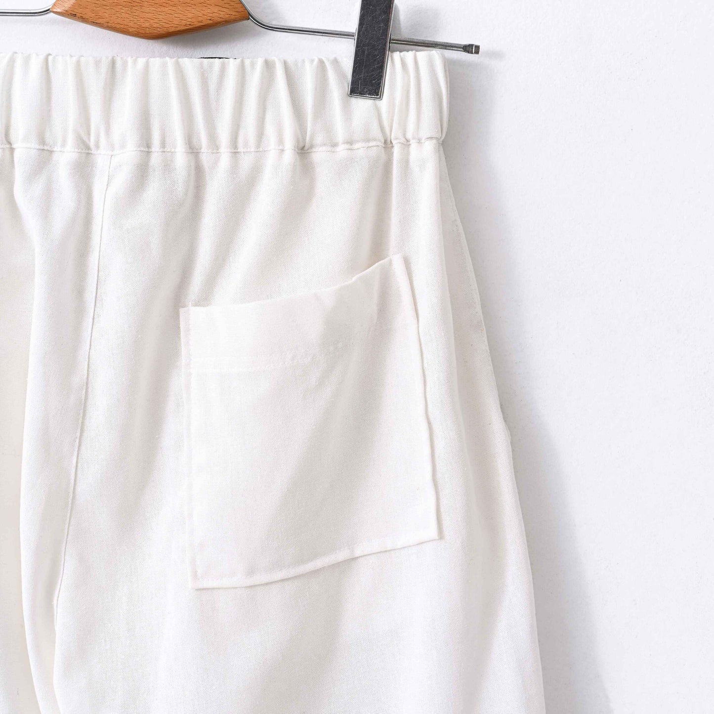 Cream White Linen Pants