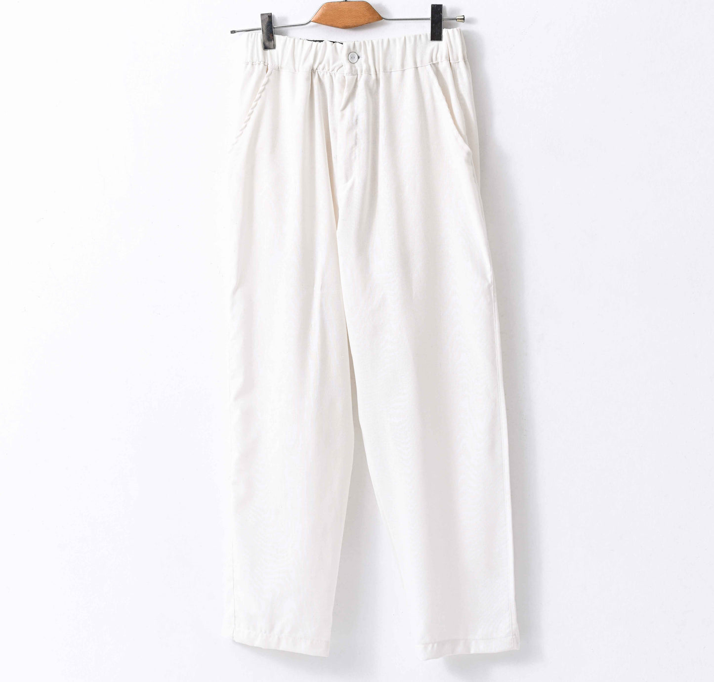 Cream White Linen Pants