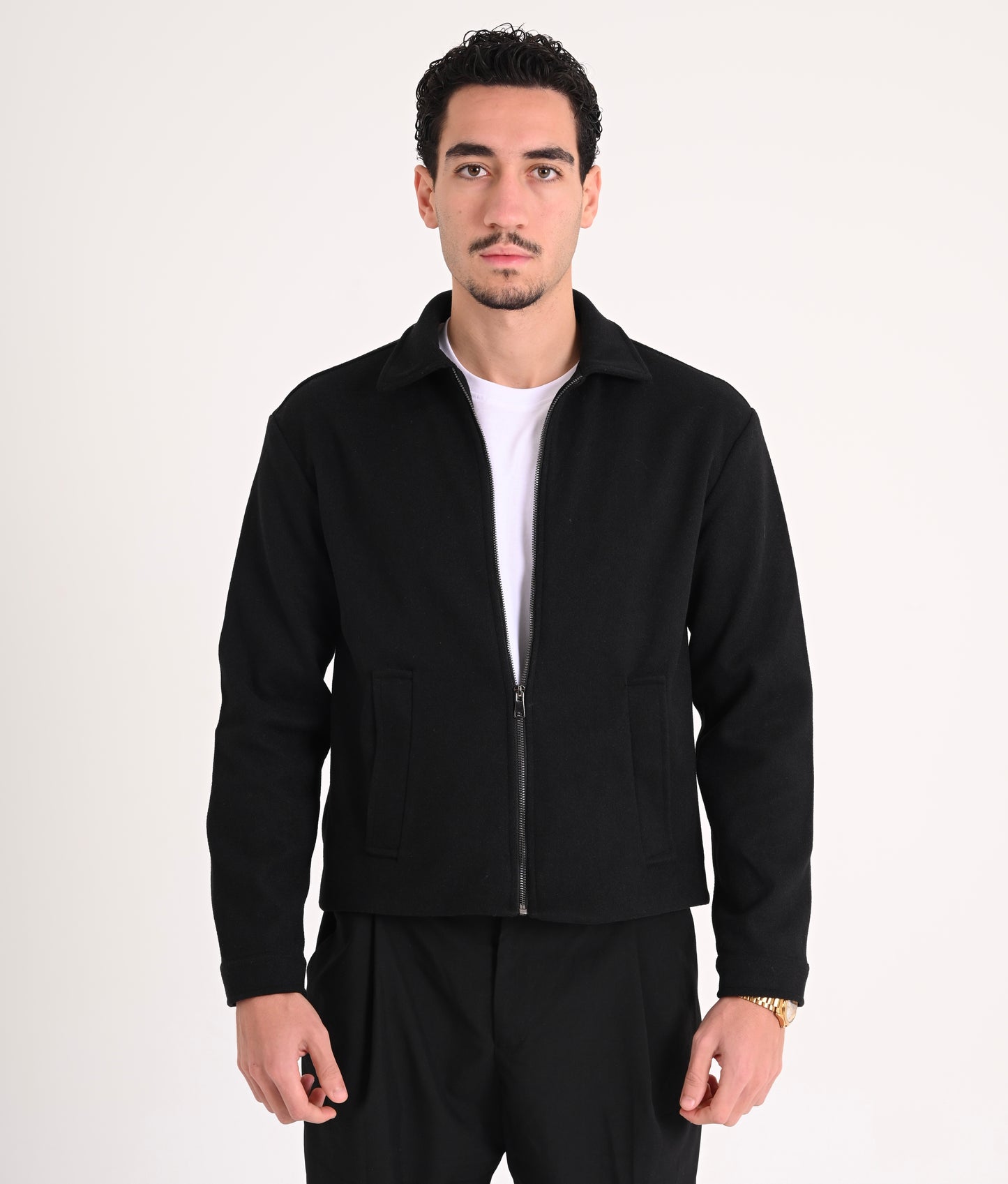 Wool Jacket - Solid Black