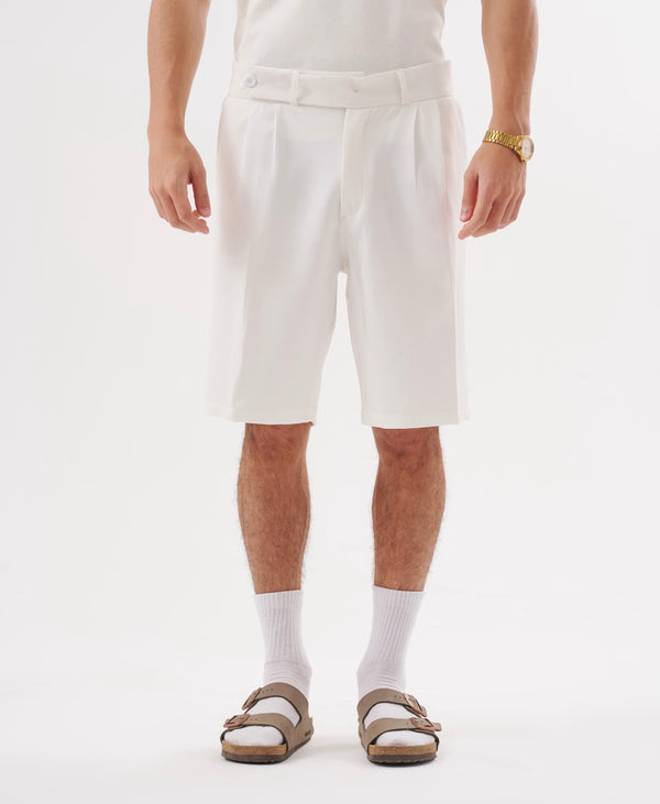 White Tailored Shorts