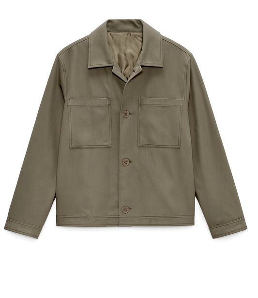 Utility Overshirt Jacket - Olive