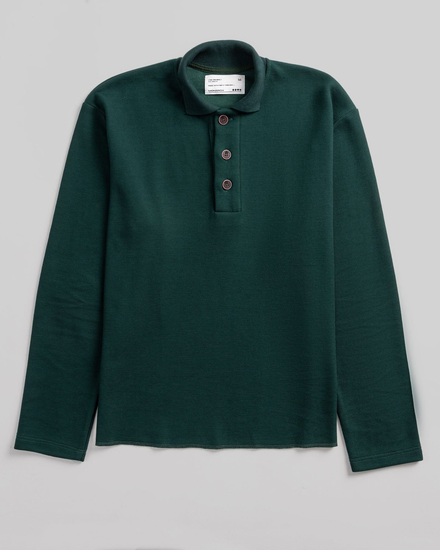 Forest Green Textured Polo Shirt