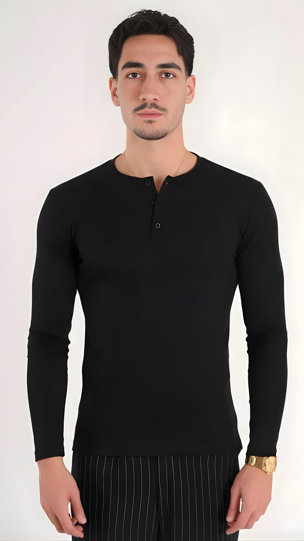 Black Henley Shirt
