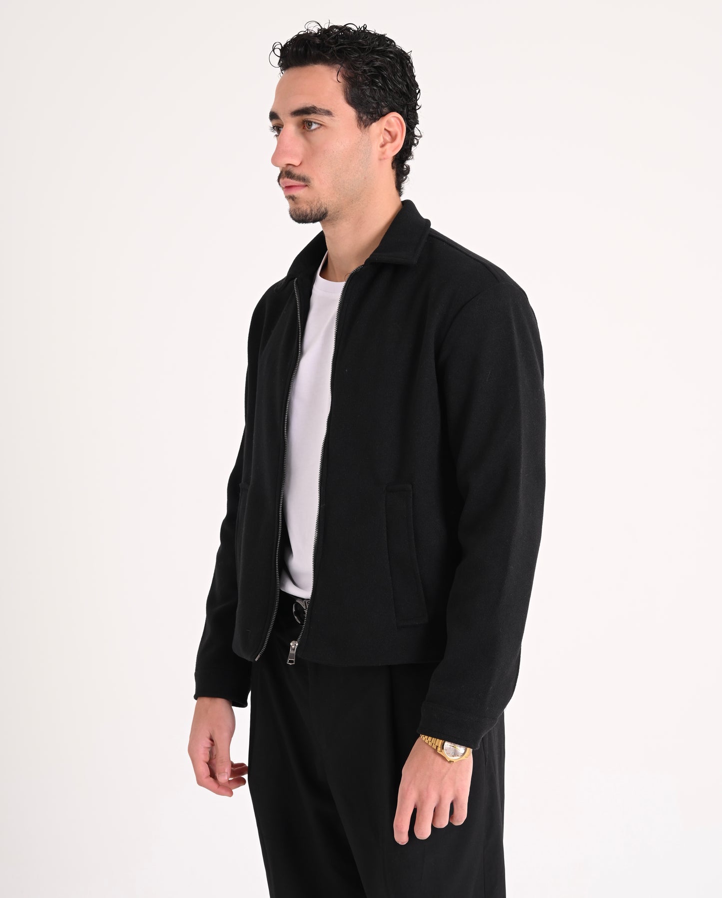 Wool Jacket - Solid Black