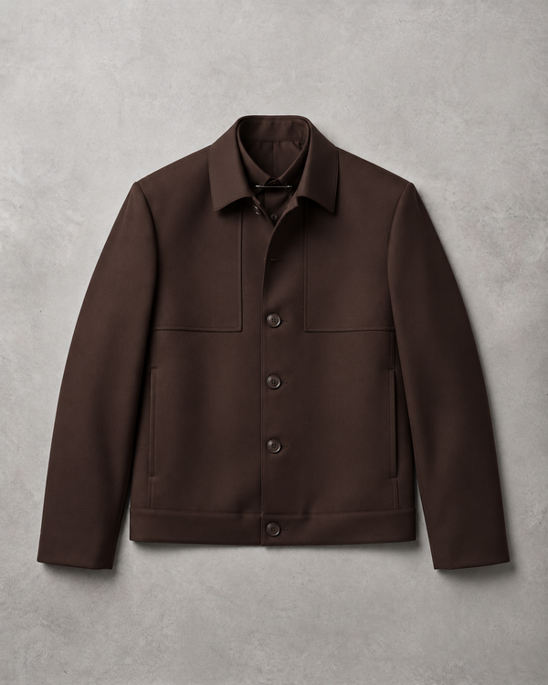 Brown Tailored Buttoned Jacket