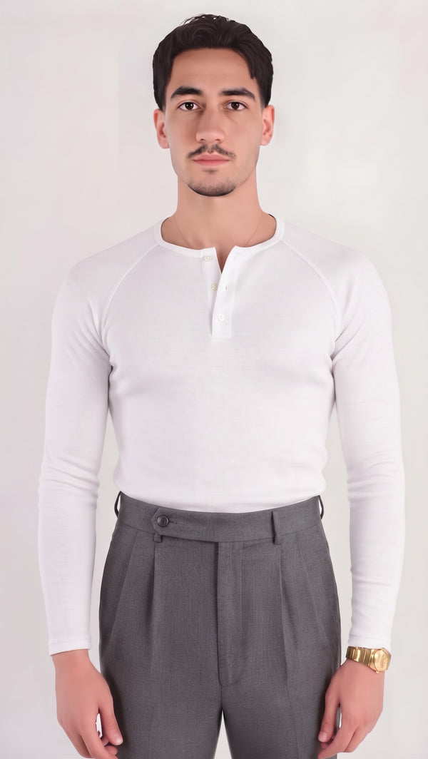 White Henley Shirt