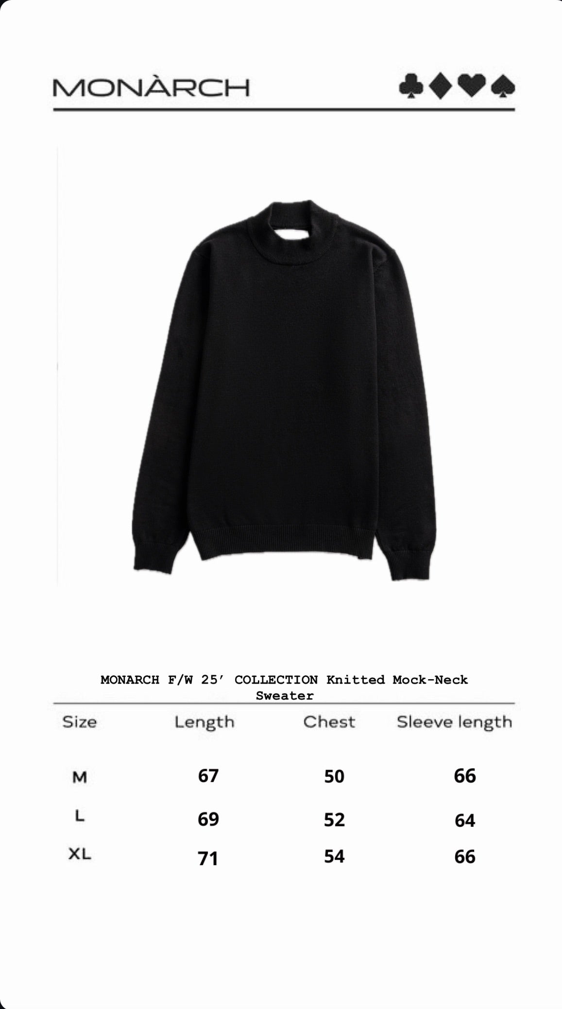 Black Mock Neck Knitted Sweater