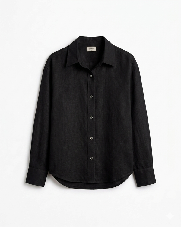 Pure Linen Shirt - Black