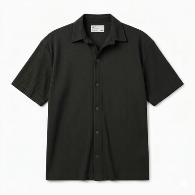 Black Pleated Shirt