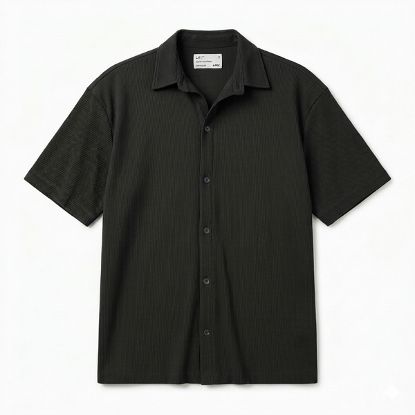 Black Pleated Shirt