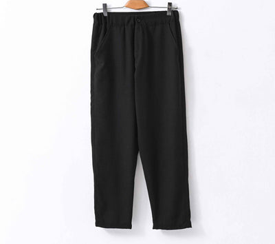 Black Linen Blend Pants